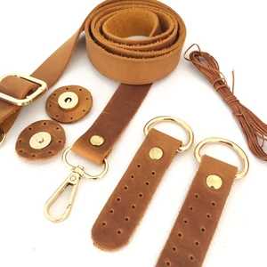 Alfa Tasarım Atölyesi Deri Çanta Sapı Aksesuarlı 120 Cm Mıknatıslı Çıtçıt Mumlu Ip Set