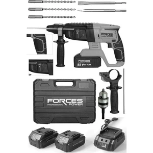 Forces Power Germany Cordless 88 W 10 Ah 4.2 Joule  Çift Akülü Sjs Metal Şanzıman Kırıcı Delici  Seti