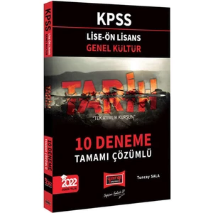 Yargı Yayınevi 2022 Lise Ön Lisans Genel Kültür  Tarih Tamamı Çözümlü 10 Deneme