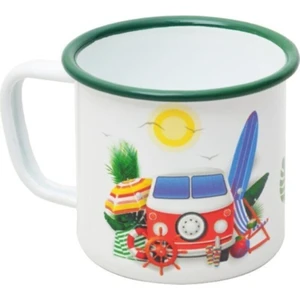 Campout Emaye Kupa Beyaz Karavan