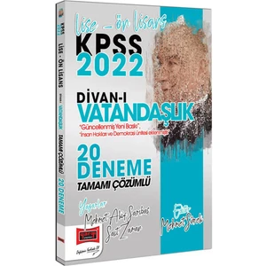 Yargı Yayınevi  2022 KPSS Lise Ön Lisans Divanı Vatandaşlık Tamamı Çözümlü 20 Deneme