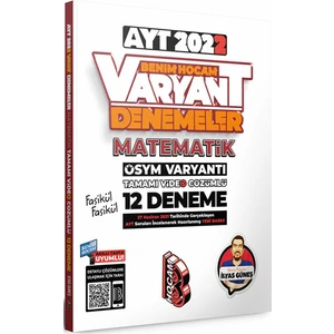 Benim Hocam Yayınları 2022 AYT Matematik Tamamı Video Çözümlü 12 Deneme Sınavı