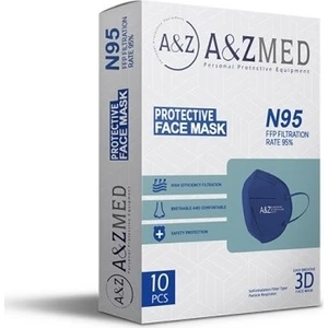 A&Z Med N.95 Ffp2 Lacivert Steril Tekli Paket Kutu Içi 10 Adet