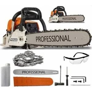 Çift Egzoz Benzinli Testere Bıçkı Ağaç Kesme Motoru 52CC