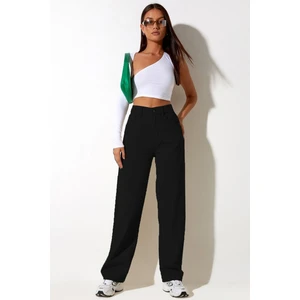 Mad Girls Siyah Palazzo Jean MG1247