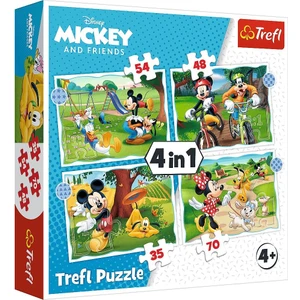 Trefl Puzzle Mıckey Mouse Nıce Day 4 In 1 Çocuk Puzzle (35+48+54+70 Parça)