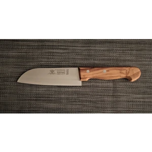 Zeytin Saplı Profesyonel Küçük Santoku Bıçağı 15 cm