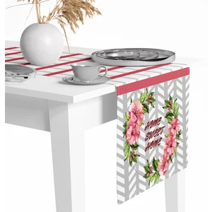 Tropik Home Amerikan Servis Dijital Baskılı Home Sweet Desen Renkli Masa  Sunum Runner 40X145 Tropikhome