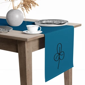 Tropik Home Dijital Baskılı Yonca Desen Renkli Baskılı Masa ve Sunum Runner 40X145 Tropikhome
