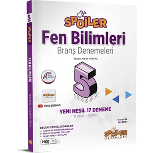 Spoiler Yayınları 5. Snıf Fen Bilimleri Spoiler 17 Deneme Yeni 2022