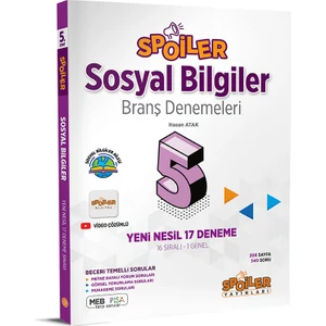 Spoiler Yayınları 5. Snıf Sosyal Bilgiler Spoiler 17 Deneme Yeni 2022
