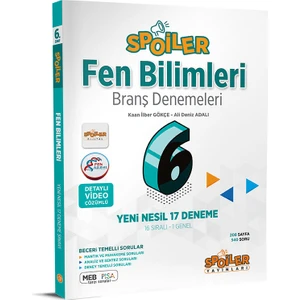 Spoiler Yayınları 6. Sınıf Fen Bilimleri Spoiler 17 Deneme