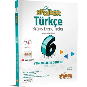 Spoiler Yayınları 6. Sınıf Türkçe Spoiler 18 Deneme