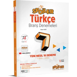 Spoiler Yayınları 7. Sınıf Türkçe Spoiler 18 Deneme Yeni 2022