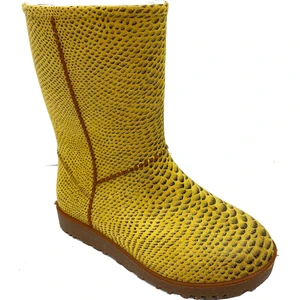 00546 Kar Kış Sıcak Astar Filet Çocuk Çizme 30-35