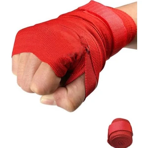 Boks Bandajı 3.5 Metre %100 Polyester Elastik Boks Bilek Bandajı Bilek Sargısı Çift (2 Adet)