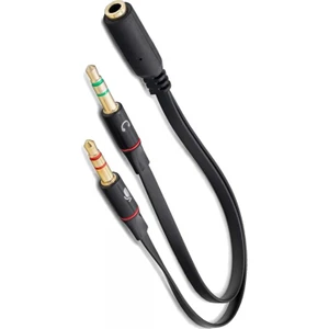 HN4611 Slim Mikrofon Kulaklık Ayırıcı Kablo 20CM