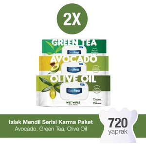 Deep Fresh Doğal Özler Karma Islak Mendil 6 x 120 Yaprak