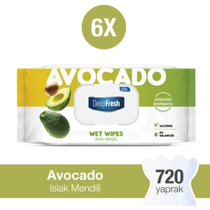 Deep Fresh Doğal Özler Avokado Islak Mendil 6 x 120 Yaprak