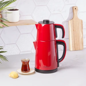 Karaca Dem Keyfi Çelik Çay Makinesi Redgold