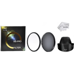 Nikon D3400 D3500 Af-P 18-55MM Lens Için 55MM Xs-Pro Slim Uv + Slim Nd8 Nd Filtre + HB-N106 Parasoley