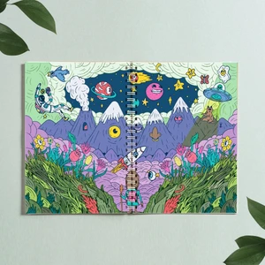 Paytak Moda A5 Helloween Tasarım Çizgisiz Spiralli 96 Yaprak Defter PYTKDT307