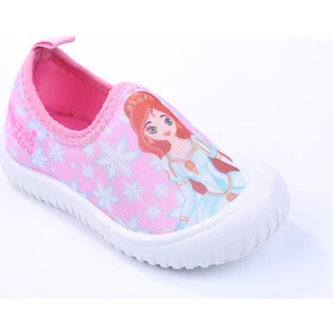3141 Pembe-Beyaz Kız Bebek Ortopedik Keten Ayakkabı
