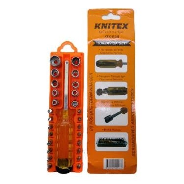 Knitex KTX-034 Bits Lokmalı Uç Tornavida Seti 28 Parça Fiyatı