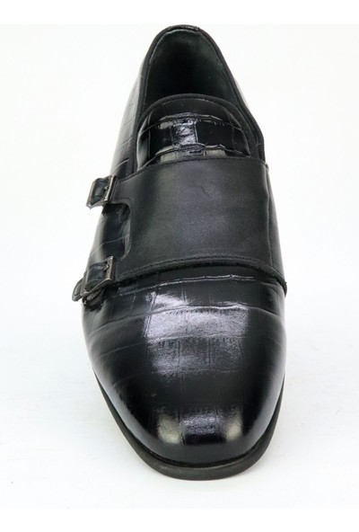 Sailors Siyah Bağcıksız Erkek Deri Ayakkabı