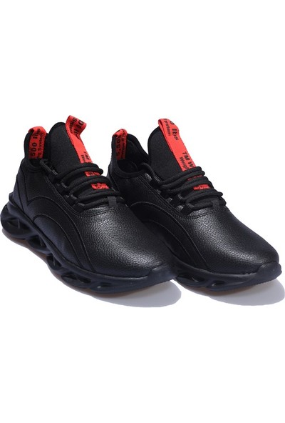 Ganzi Siyah Kırmızı Spor Ayakkabı