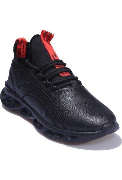 Ganzi Siyah Kırmızı Spor Ayakkabı