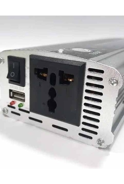 Mbois Süper Inverter 12 V Elektriği 220 V Çevirici Fanlı Invertör 600 W USB Çıkışlı Maşa ve Çakmak Set