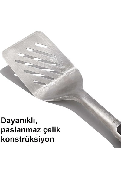 OXO Mangal Izgara Seti - Maşa (Açacaklı) + Çevirici + Demirdöküm Fırçası