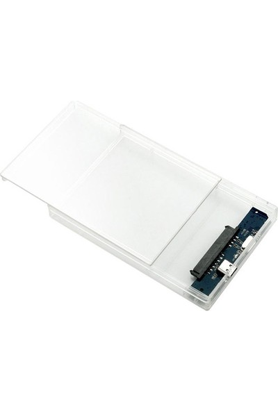 Tme 2.5" USB 2.0 Sata SSD Harddisk HDD Harici Kutu Şeffaf DD-115T