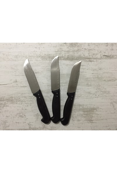 Üzüm Çelik Meşhur Maraş Bıçağı 23 cm Çelik Doğrama Bıçağı Siyah Sap 3'lü
