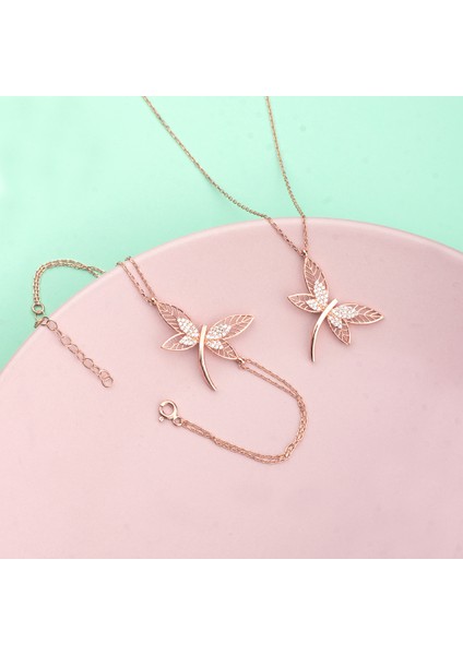 925 Ayar Gümüş Yusufçuk Kolye Bileklik Set