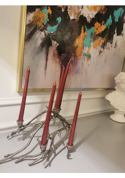 Iv Candles 6lı Kırmızı Şamdan Mumu