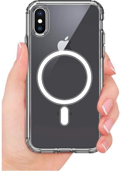 Apple iPhone x Xs 5.8 Kılıf Tacsafe Wireless Manyetik Şeffaf Kapak fiyatları