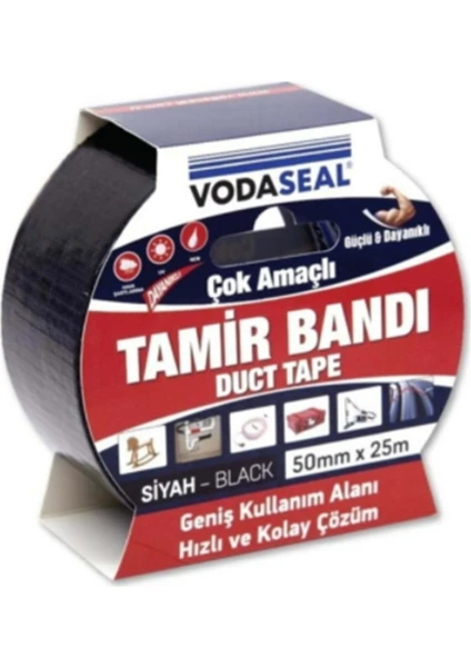 Vodaseal Çok Amaçlı Tamir Band Siyah 50 mm x 25 mt