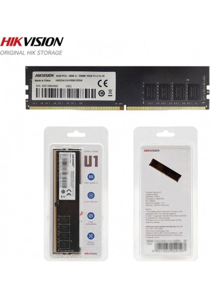 U1 16GB DDR4 2666MHZ HKED4161DAB1D0ZA1 12V CL19 Masaüstü Ram