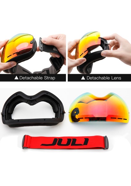 Değiştirilebilir Lensli Premium Kar Gözlükleri, Bay ve Bayan Snowboard Gözlük (Yurt Dışından)