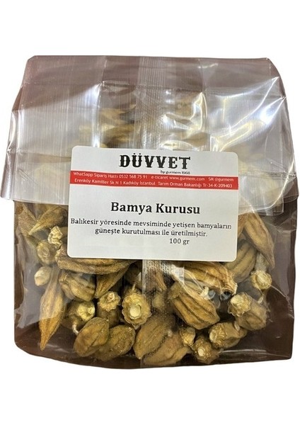 Erzurum yöresel gıda Bamya Kurusu 100 gr