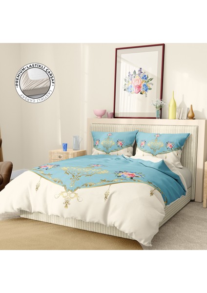 Premium Luxury Çift Kişilik Nevresim Takımı 3D Pamuk Saten Soft Stylish
