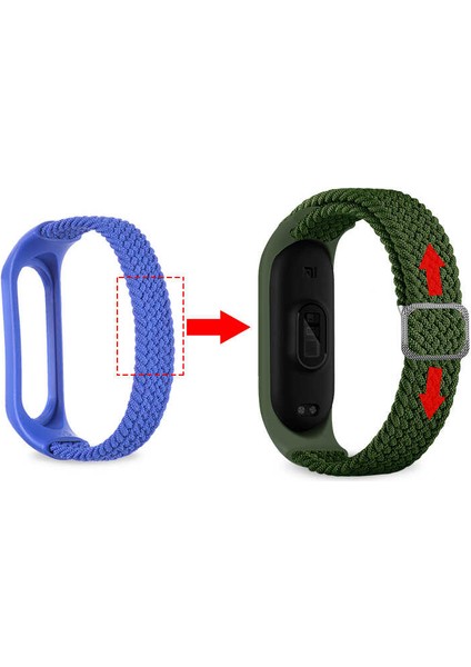 Xiaomi Mi Band 6 / Mi Band 5 / Mi Band 4 / Mi Band 3 Akıllı Bileklik Hasır Örgü Suya Dayanıklı Kordon Kayış KRD-49 - Gri indirimleri