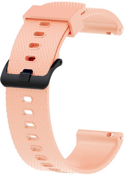 Amazfit GTS Kordon Kayış Tırtıklı Yüzey Esnek Silikon KRD-46 - Açık Pembe