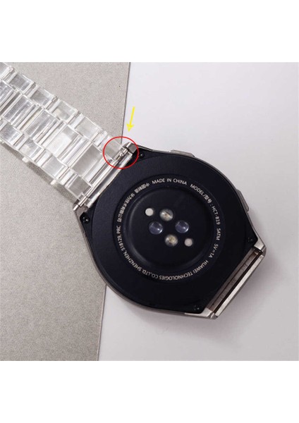 Samsung Galaxy Watch Active 2 Renkli Transparan Sert Silikon Kırılmalara Dayanıklı Kordon Kayış KRD-27 40mm - Mavi