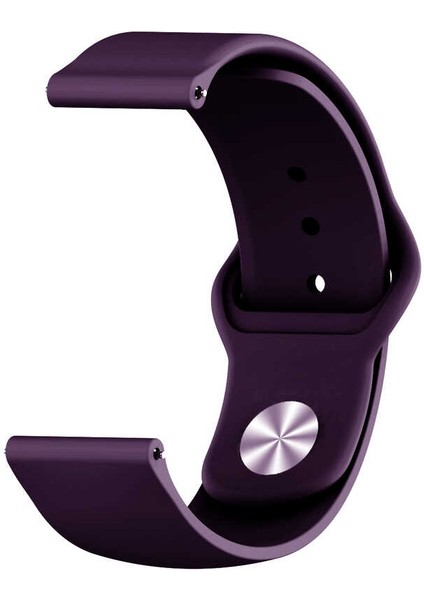 Samsung Galaxy Watch 3 Klasik Esnek Silikon Kordon Kayış KRD-11 45mm - Mor