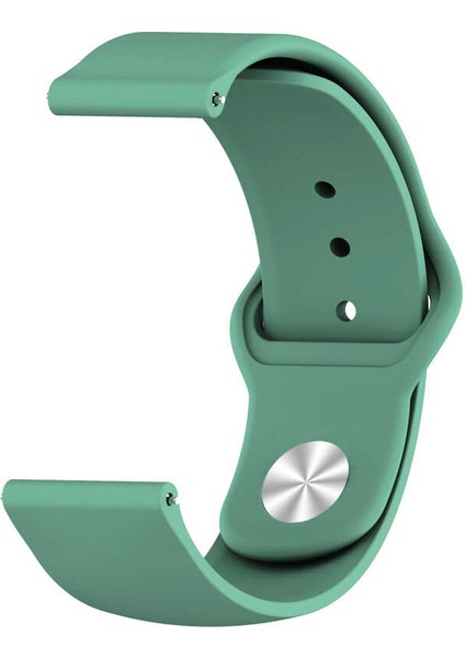 Amazfit GTR Klasik Esnek Silikon Kordon Kayış KRD-11 47mm - Su Yeşili