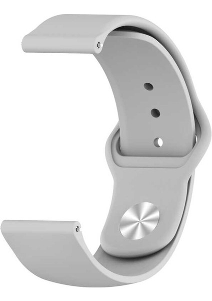 Samsung Galaxy Watch Active 2 Klasik Esnek Silikon Kordon Kayış KRD-11 40mm - Gri