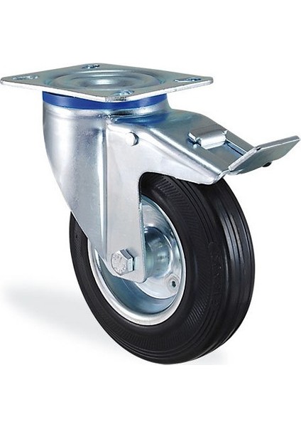 Teker 125 x 40 Lastık Doner Frenlı